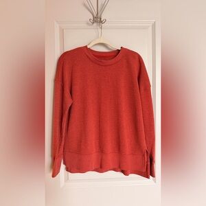 Time and Tru Women's Crew Neck Sweater - Orange